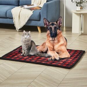 NEW! Country Farmhouse Red Black Buffalo Plaid Pet Blanket Rustic Cabin Lodge